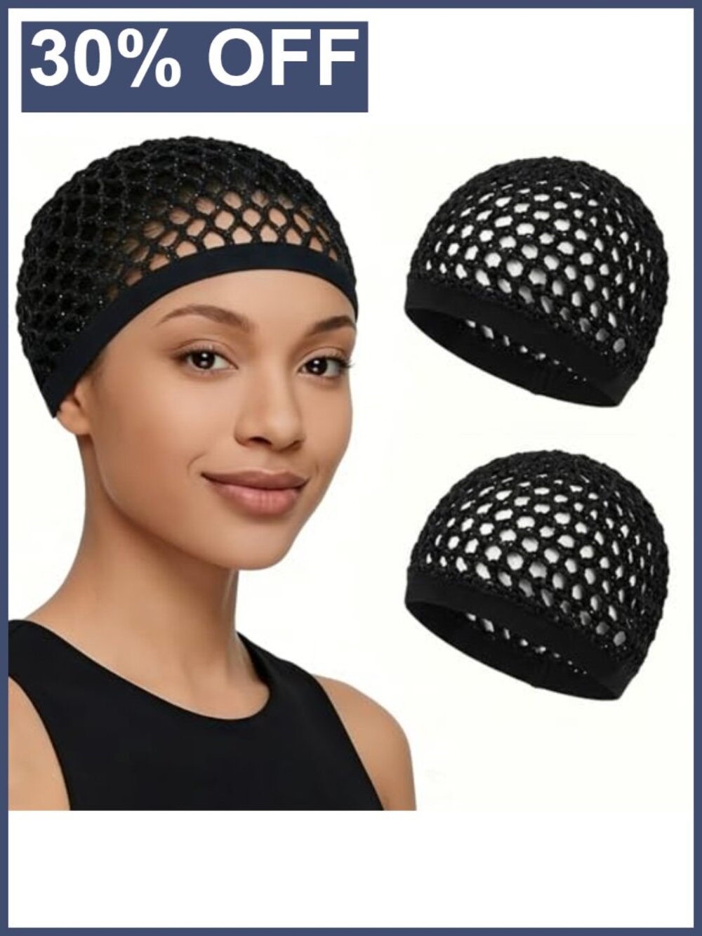 2 Pack Ultra-Wide Soft Mesh Hair Net for Sleeping, Breathable Crochet Wrap